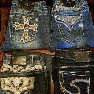 Miss Me jeans, Grace jeans, Silver jeans